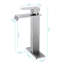 Robinet de lavabo de salle de bain à poignée simple en nickel brossé et accrédité, débit de 1,2 gallon par minute, bonde escamotable, installation facile vérifiée, installation-121627409