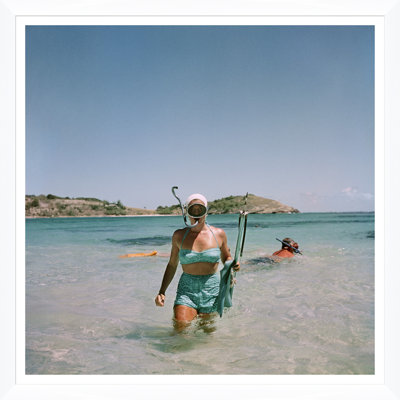 Getty Images, "Snorkelling in Antigua," Slim Aarons, January 1, 1960 Framed Photographic Print by Slim Aarons