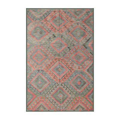 Tapis de zone vert/rouge contemporain