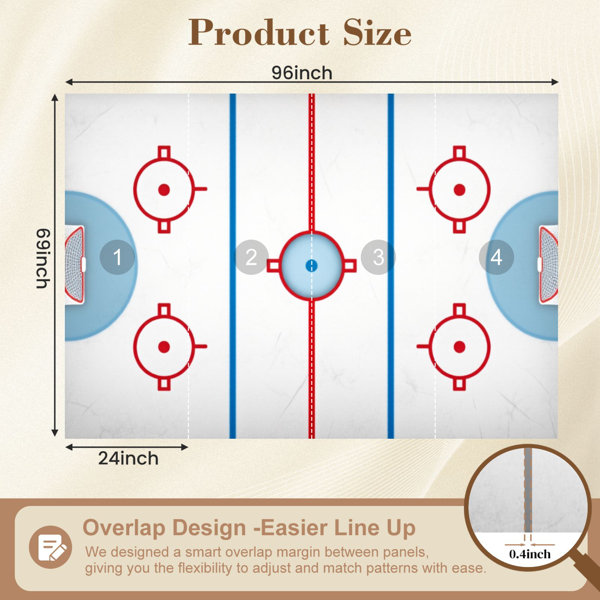 Latitude Run® Wall Mural Peel and Stick Wallpaper Hockey rink box gate ...