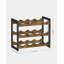 Alminus 12 Bottle Floor Wine Bottle & Glass Rack