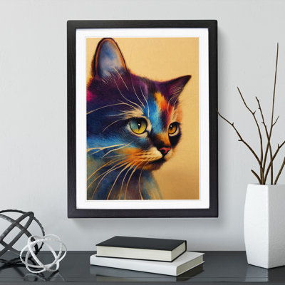 Watercolour Cat No.1 1 Piece Single Picture Frame Wall Art