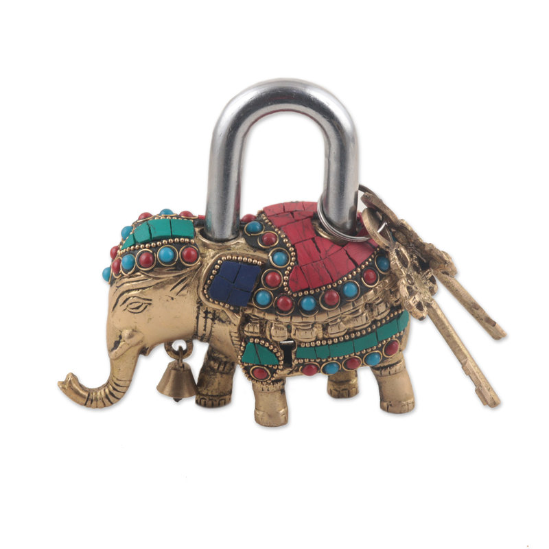 Cadenas d'éléphant festif fait à la main Felicidad