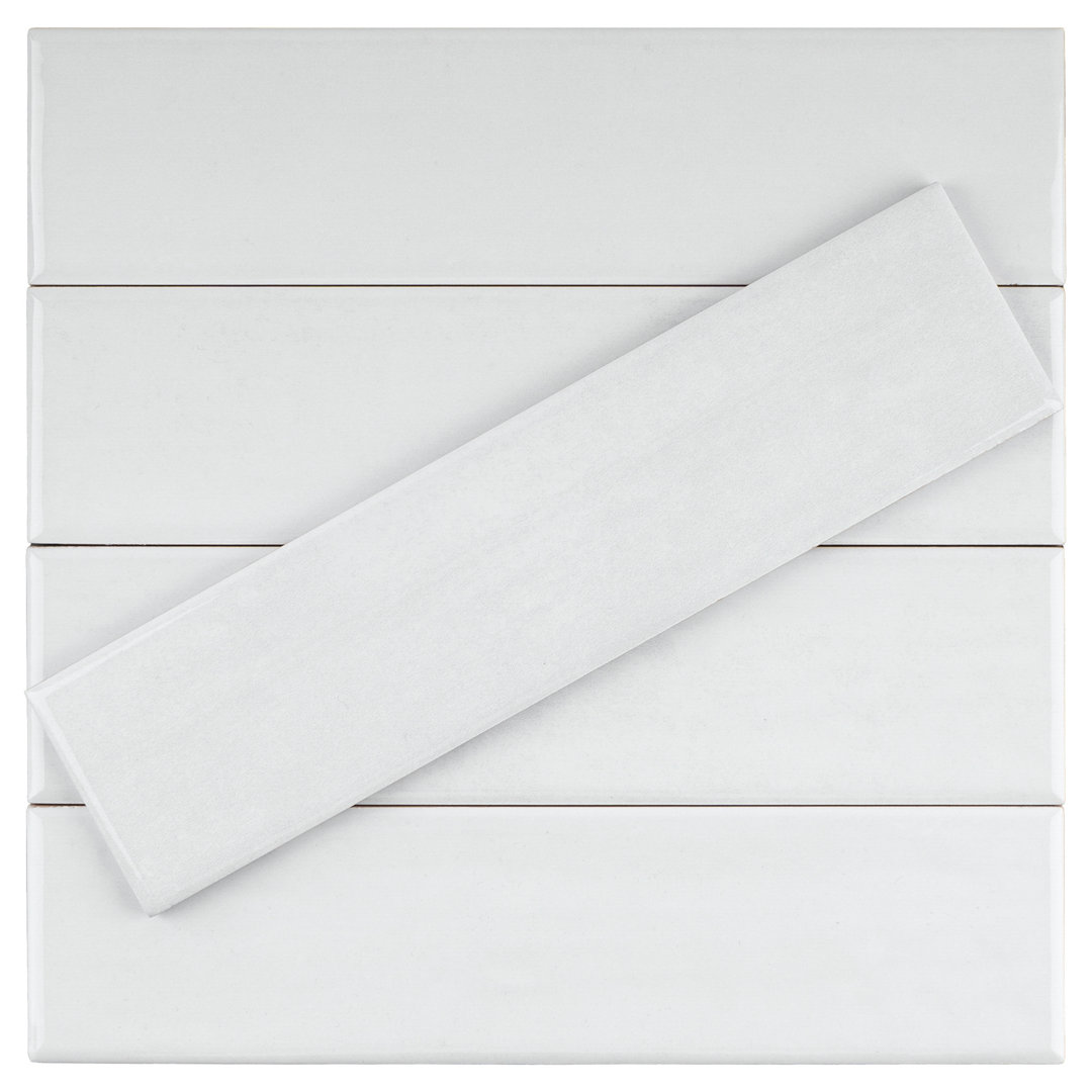 Cyra 2.95 in. X 11.81 in. Polished Ceramic Subway Wall Tile Supreme Tile 