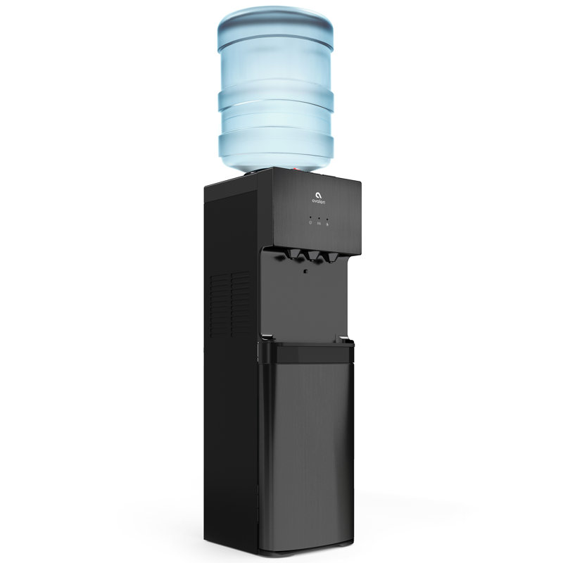 Black Top Loading Water Cooler Dispenser with Child Safety Lock