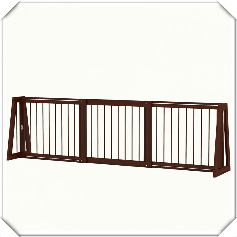 Barrière en bois pour animaux avec support rétractable