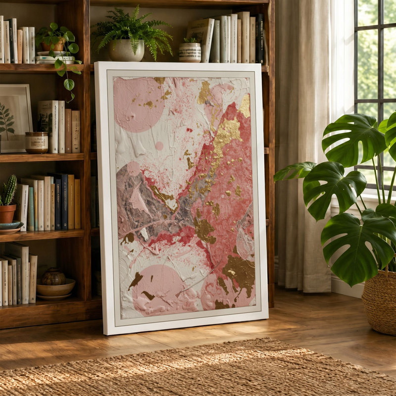 Drifting Forms Abstract - Wrapped Canvas, 18x12 - 45.7 x 30.5 cm, Cream Border