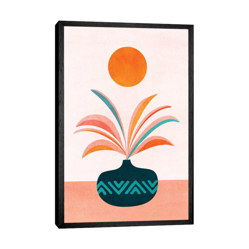Sun Worship - Print on Canvas, Black Framed, 101.6 cm H x 66.04 cm W