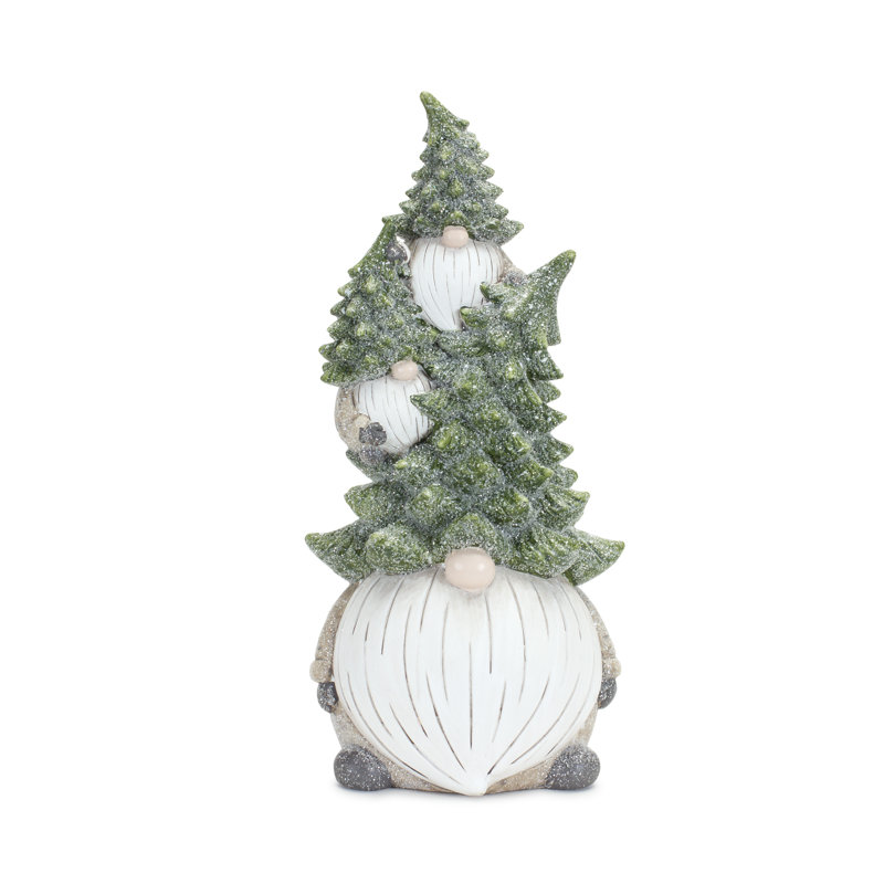Gnome en résine triple