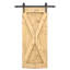 Porte de grange pliante pré-assemblée en bois avec quincaillerie coulissante-106959482-106959483