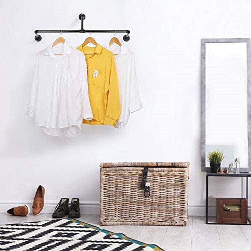 Froelich 32.68'' Metal Industrial Pipe Clothing Rack