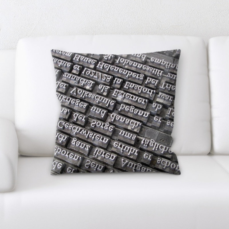 Font Throw Pillow