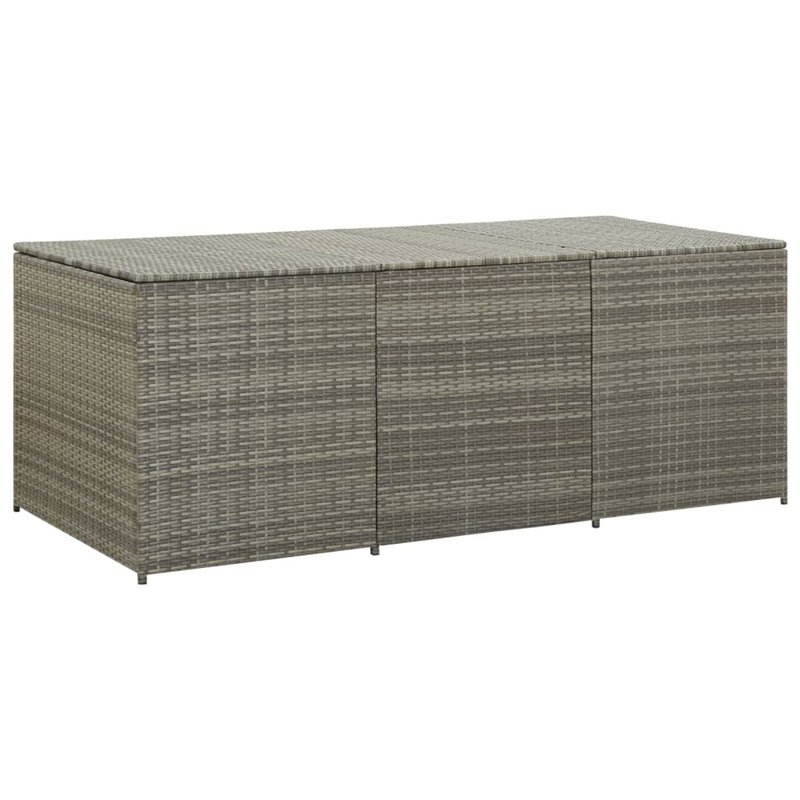 Latitude Run® Water Resistant Poly Rattan Deck Box, Gray, 27.6" H x 70.9" W x 35.4" D