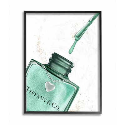 " Makeup Nail Polish Brush Cyan Drip Fashion Design "