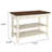 Wood Kitchen Island 2 Drawers 2 Shelf White Distressed | -1520375294