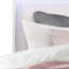  Cadre de lit double lumineux en bois blanc Brighton - Double, blanc
