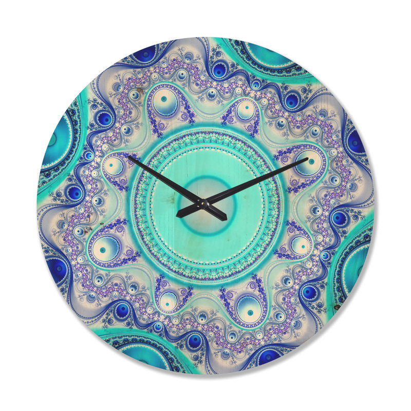 Horloge murale Wavy Curves and Circles, Grand