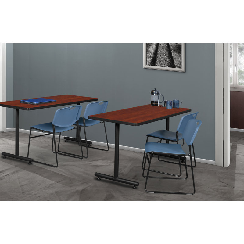 Zeng Black Metal Frame Armless Stackable Reception Chair