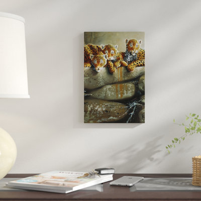 «Three Little Tigers» par Jan Weenink, reproduction d'art graphique sur toile