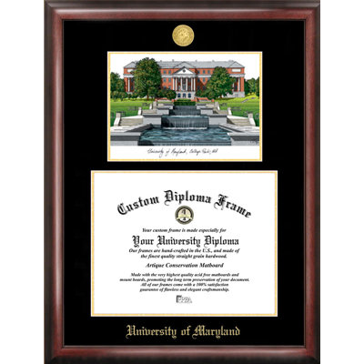 NCAA Maryland University Diploma Lithograph Picture Frame