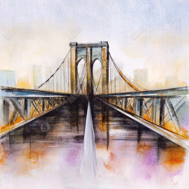 " Colorful Brooklyn Bridge "