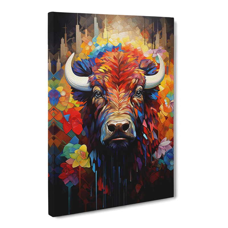 Buffalo Orphism - Art Prints - Wrapped Canvas, 60cm H x 40cm W x 3cm D