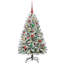 Artificial Christmas Tree Green and White PVC and Metal-128571139