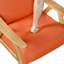 Chaise d'appoint en tissu orange: construction, siège d'une largeur de 21,5 po avec housse: tissu 100%, uni-620646045