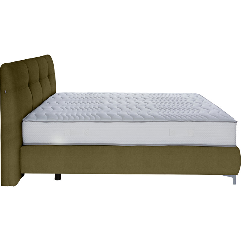 Boxspring Bed Vicky, European Kingsize (160 x 200cm), Green, H3