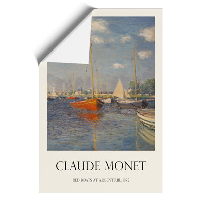 Red Boats In Argenteuil by Claude Monet - No Frame Print