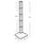 Four-Sided Pegboard Tower Floor Display on Revolving Base. Spinner Rack Tower. Panel Size: 4"W x 60"H