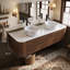 Wall Mounted Single Double Single Vanity Bathroom Vanity With Engineered Marble Top-156388900