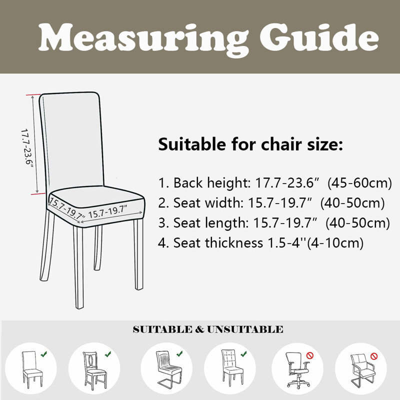 Housse pour chaise de salle à manger en polyester, Polyester beige