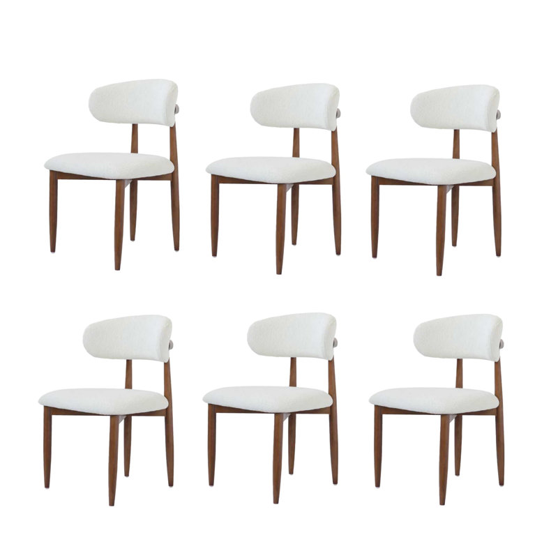 Chaise rembourrée Juvan, Brun, 6