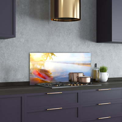 Alyssandra 50cm W x 100cm L Glass Peel and Stick Panel