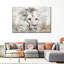 Lion africain sur toile dorée-1064615467