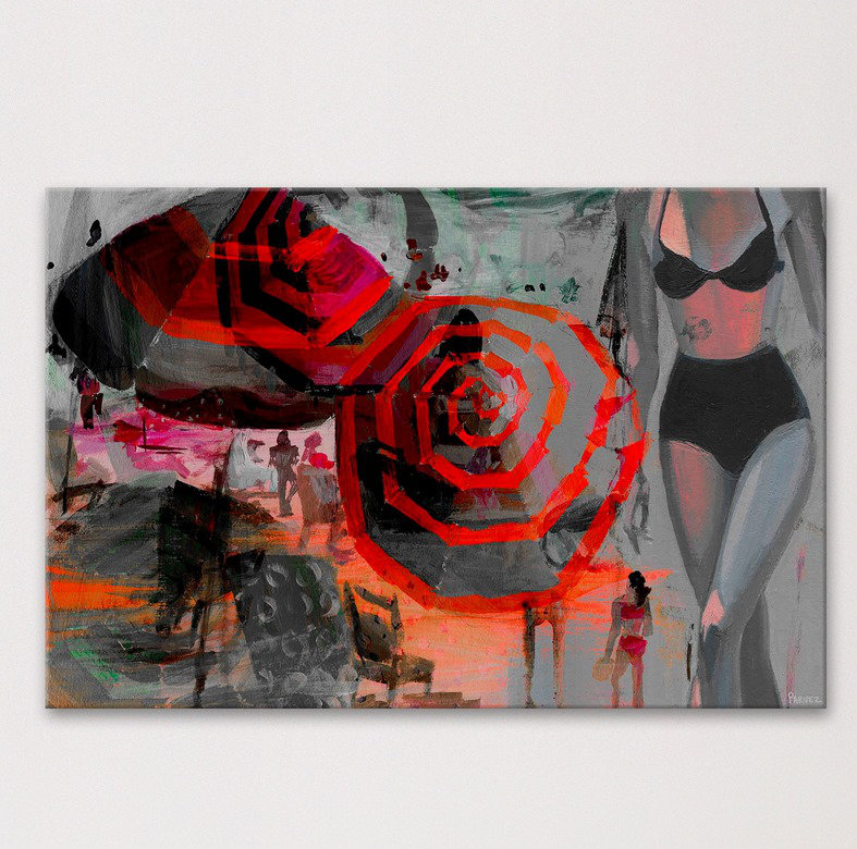 Parvez Taj - Wrapped Canvas Painting, 41cm H x 61cm W