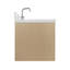  Ensemble de meuble-lavabo mural rectangulaire simple 36 pouces avec comptoir à quartz blanc de Carrare, Ensuko-447622726-447622722
