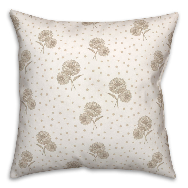 Coussin décoratif en polyester / mélange de polyester, Brun clair