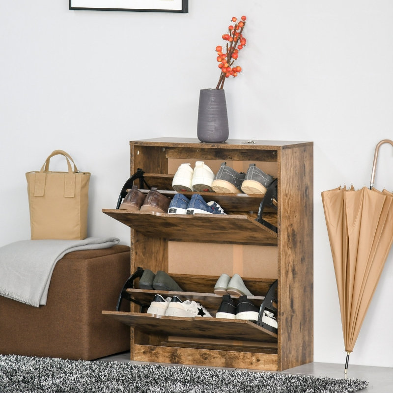 12 Pair Flip Down Shoe Storage