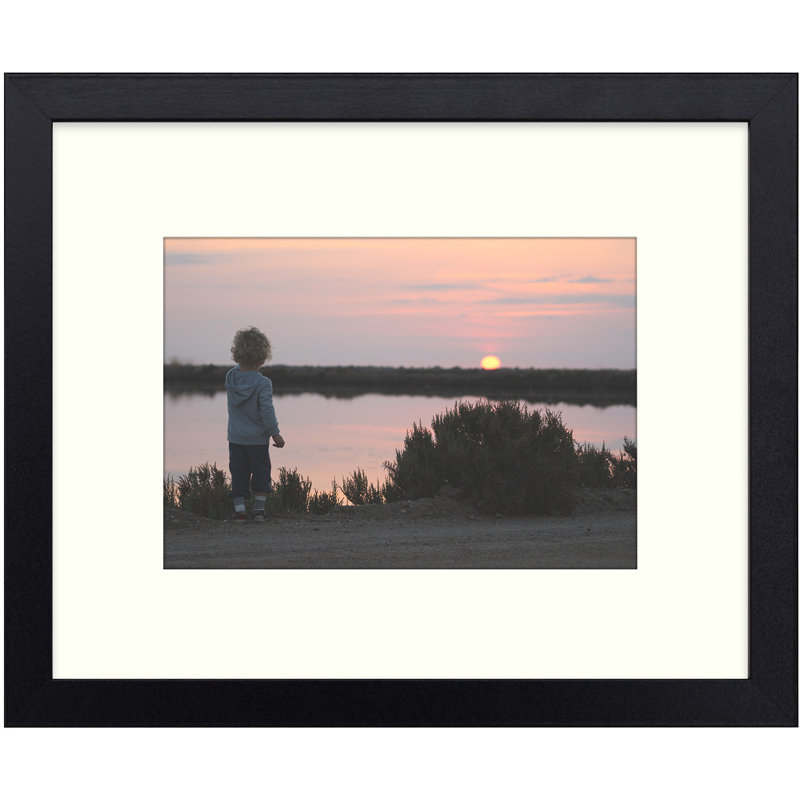 Cadre photo en bois Arhtur, Noir, 8 po x 10 po, 2