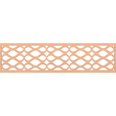47"W x 12"H x 3/8"T Somerset Fretwork Moulding, Alder