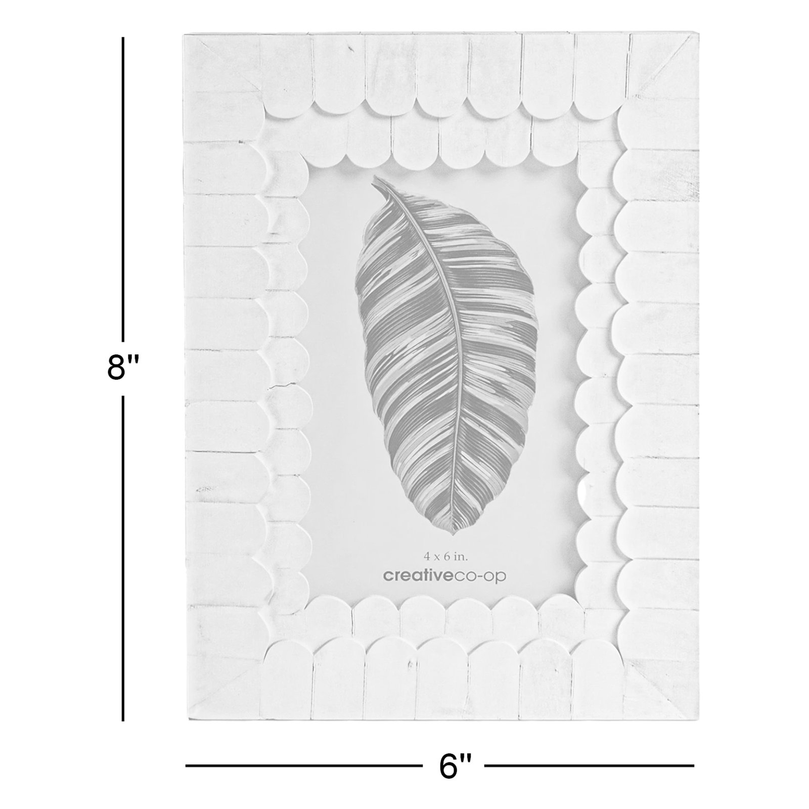 Langham White Bone Embossed Picture Frame