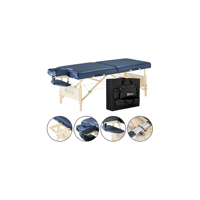 Wooden Portable Massage Tables Upholstered Bed with Mattress