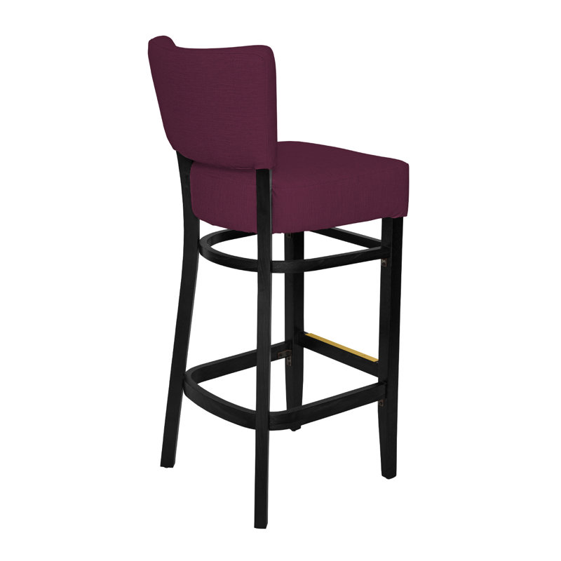 Tabouret de bar Madison, Noir, noir, noir, noir, Rouge vin
