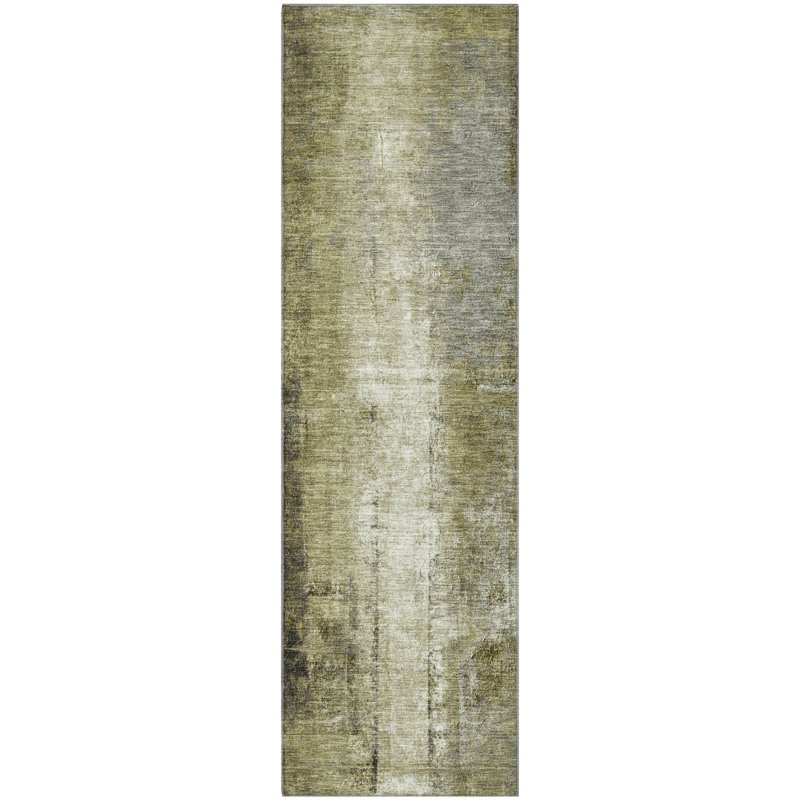 Premium Machine Washable Pinkston AMF1980 Abstract Rug, Runner 2'3" x 7'6"