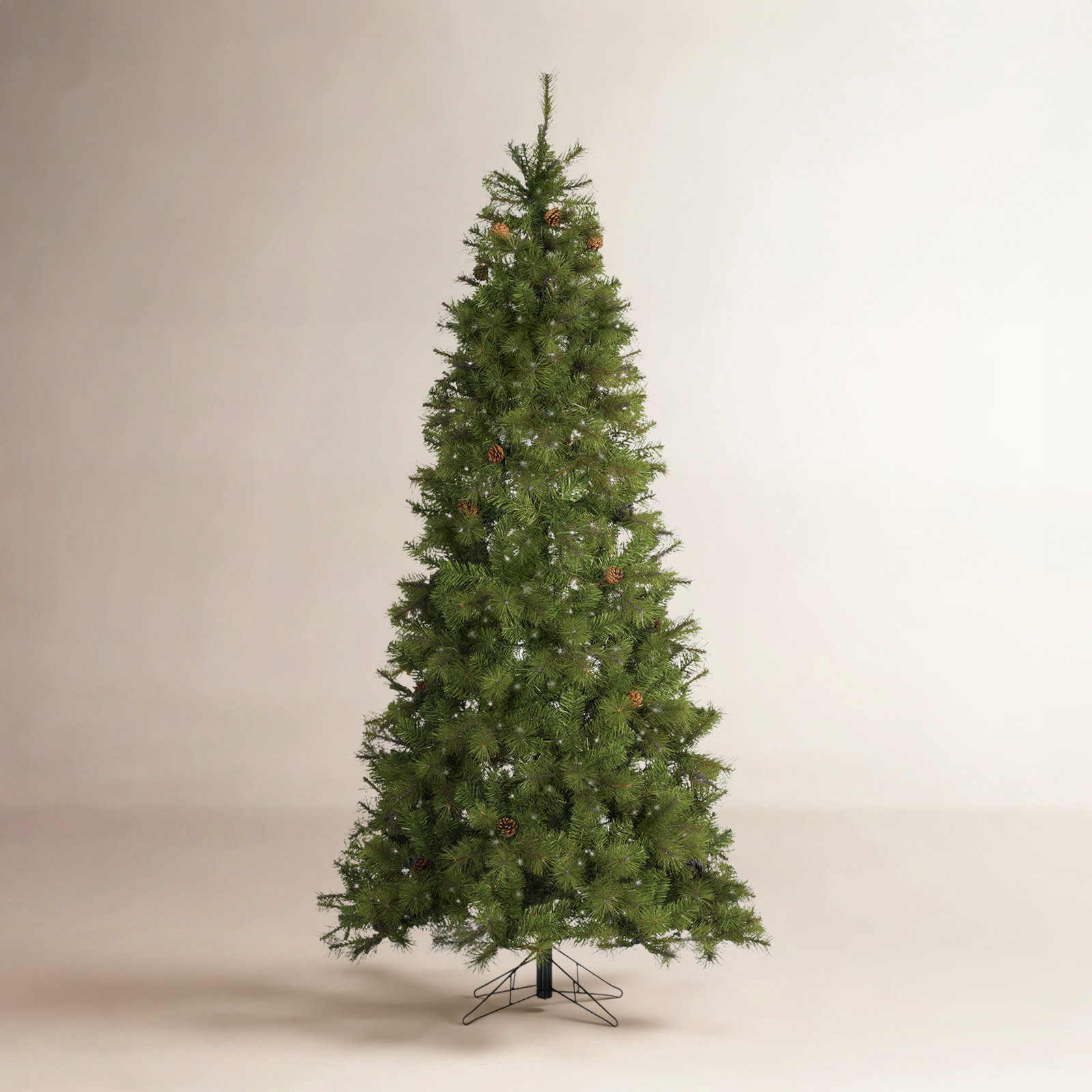 Lighted Artificial Pine Christmas Tree, 7.5' H