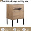 Meuble-lavabo 24 po - Deux styles d'installation de lavabo en céramique et d'humidité 24 po autoportant ou flottant style Scratch & Stain - charnière silencieuse en contreplaqué imitation chêne-118627823-118627825