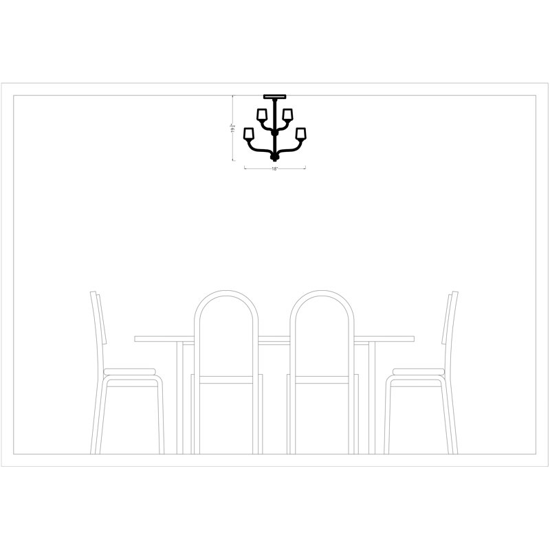 Windom 5 - Light Dimmable Classic / Traditional Chandelier, Bronze, No