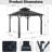 Harlem 10 Ft. W x 10 Ft. D Steel Double Tier Hard Top Gazebo with LED Lights per Post